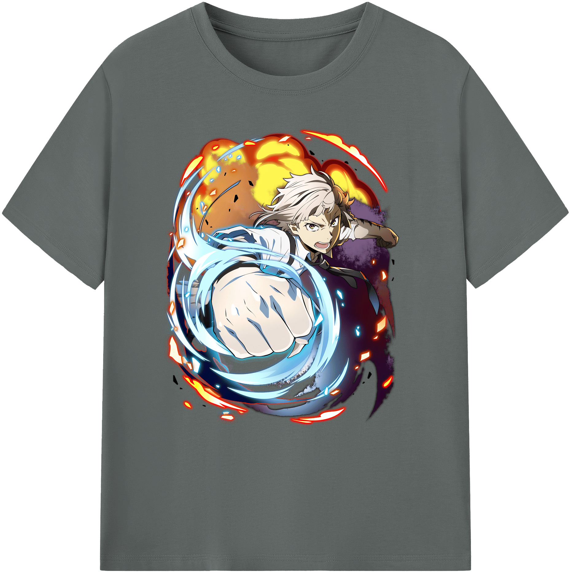（画像用） 文豪ストレイドッグス Bungo Stray Dogs 綿100％ メンズ半袖Tシャツ｜肌触りやわらか＆通気性